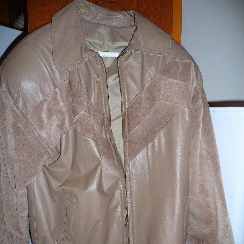 Vintage Comint Leather Jacket Women's medium size Brown